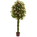 6' Rose Artificial Tree with Woven Trunk