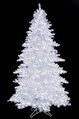 Full Size Iridescent Crystal White Trees with LED Rice Lights | 7.5' to 15' Tall