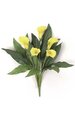 18 inches Calla Lily Bush - 13 Leaves - 5 Flowers