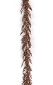 Plastic Glittered Fern Leaf Garland - 5 inches Width - Chocolate/Copper