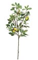 43 inches Frosted Apple Branch - 132 Leaves - 5 Apples - Green