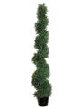 EF-815  5 feet Knock-Down Spiral Cedar Topiary in Plastic Pot Green Indoor/Outdoor