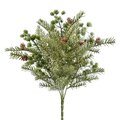 19" Mixed Pine Bush  With Pine Cone Green Gray