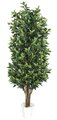 6.5 Foot outdoor Polyblend UV Rated  ficus tree topiary with synthetic trunk