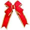 24 inches x 30 inches Outdoor Red-Gold Nylon Outdoor Bow 7 inches Sz