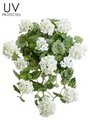 22" Water Resistant Geranium Hanging Bush White