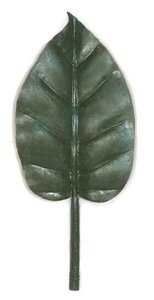 11 inches Extra Large Banyan Leaf Stem - 7.5 inches Leaf - 4.5 inches Width - Dark Green