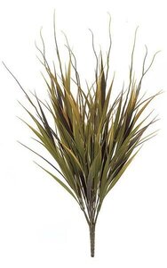21 inches Plastic Sword Grass Bush - Green/Orange