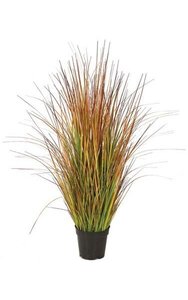 35 inches PVC Onion Grass Bush - Multi Fall - 24 inches Width - Weighted Base
