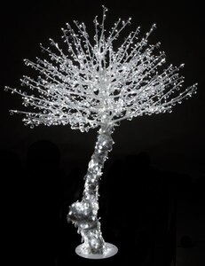 8 feet Acrylic Christmas Tree - 1,010 White 5mm LED Lights
