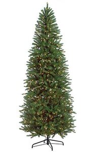 9 feet Colorado Spruce Christmas Tree - Slim Size - 850 Clear Lights - Metal Stand