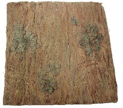 A-5455 14 inches Square Plastic Birch Bark Mat- Brown