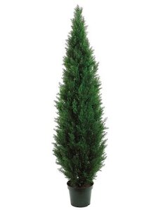 EF-017 	7 feet Cedar Topiary w/Pot (Knockdown Packing) Green (Indoor/Outdoor)