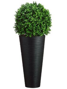 EF-7667  	44"Hx16"Wx16"L Boxwood Ball in Bamboo Container Green Indoor/Outdoor