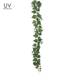 5' UV Outdoor  Protected Grape Leaf Garland Green