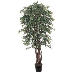 6 feet Smilax  Ruscus Tree with a natural wood exotic trunk