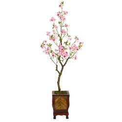 56” Cherry Blossom Artificial Tree In Decorative Planter