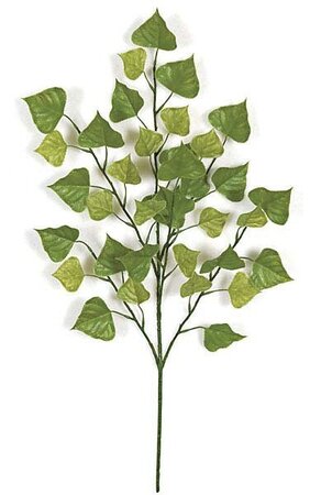 27 inches Outdoor Poplar Branch - 36 Light Green Leaves