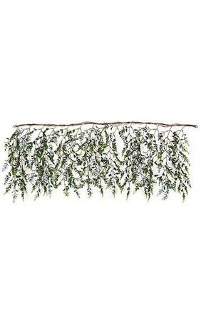 48 inches x 20 inches Plastic Verbena Garland - 366 Green Leaves