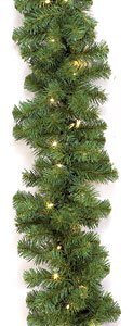 Virginia Pine Christmas Garland with lights