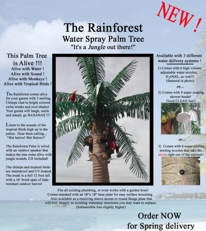 EF-2010 12 feet Outdoor Coconut Palm Tree With Talking Jungle Sounds