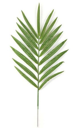 42 inches Fire Retardant Kentia Palm Branch - 17 Green Leaves - 7 inches Metal Stem