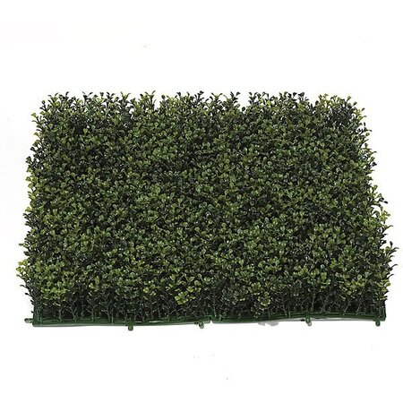 20 inches Plastic Outdoor  Boxwood Mat - 3 inches Height - Traditional Leaf - Tutone Dark Green/Light Green