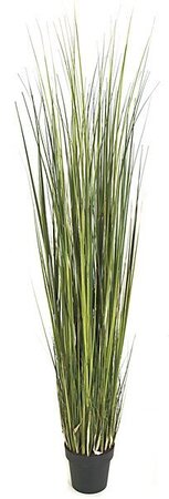 6 feet PVC Onion Grass Plant - Green/Yellow - Weighted Base