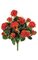 17 inches Geranium Bush - 70 Leaves - 12 Flowers - Red