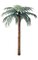11 Foot to 12 feet Artificial Coconut Palm - Natural Trunk - 15 Fronds - 3 Coconuts - Bare Trunk