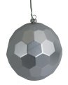 5 INCH SILVER HONEYCOMB BALL ORNAMENT | MATTE OR REFLECTIVE FINISH
