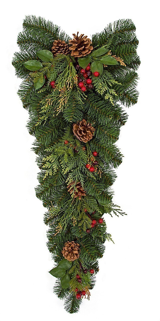 Earthflora > Artificial Christmas Swags > 32 INCH MIXED BARRINGTON PINE