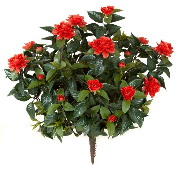 Arkæolog Uændret kam Earthflora > Outdoor Artificial Flowering Plants and Vines > 28" Gardenia  Bush - Red
