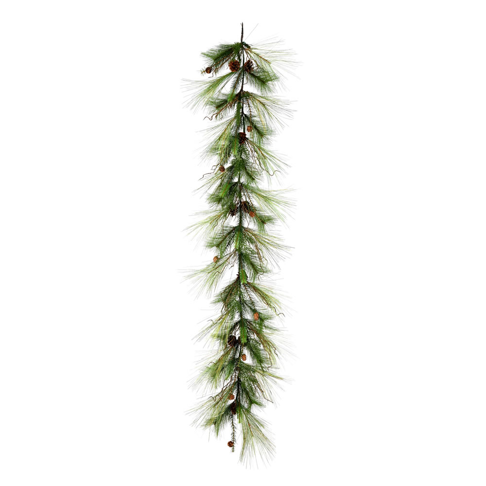 Earthflora > Christmas Garlands With/ Without Lights > 6 feet Ridgeville Pine Garland 59Tips
