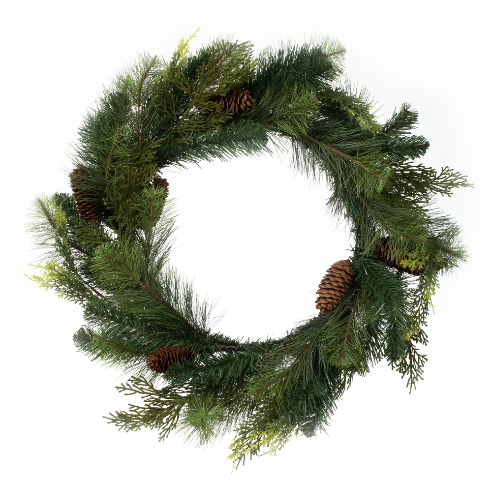 Earthflora > Christmas Artificial Wreaths With/ Without Lights > 24
