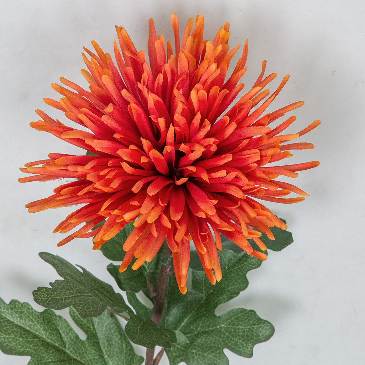 Earthflora > Faux Elegant Flowering Stems > 32 Inch Spider Mum Spray In Orange Or White Colors