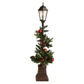 Holiday Decorated Lamp Post with LED Lights