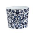 12" Oriental Blue and White Classic Round Metal Planter