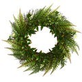 23” Assorted Fern Wreath UV Resistant (Indoor/Outdoor)