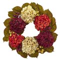 20" Hydrangea Berry Artificial Wreath