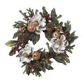 24" Magnolia Pinecone and Berry Wreath