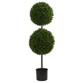 3.5' Boxwood Double Ball Artificial Topiary Tree UV Resistant (Indoor/Outdoor)