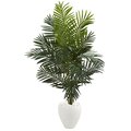 5.5' Paradise Artificial Palm Tree in White Planter