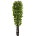 7’ Bamboo Artificial Tree With Black Trunks Outdoor UV Resistant (Indoor/Outdoor)