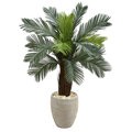 4.5’ Cycas Artificial Tree In Oval Planter UV Resistant (Indoor/Outdoor)