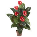 3' Anthurium Silk Plant (Real Touch)