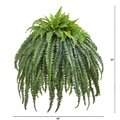 56" Giant Boston Fern Artificial Plant in Cement Bowl