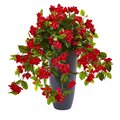 26" Bougainvillea Artificial Plant in Planter UV Resistant (Indoor/Outdoor)