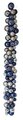 6 FOOT MIXED MATTE/REFLECTIVE BALL GARLAND | NAVY BLUE/SILVER/PEWTER