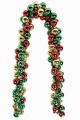 9' Mixed Reflective Red/Green/Gold Ball Garland
